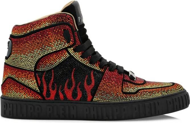 Philipp Plein hi-top crystal-embellished sneakers Black