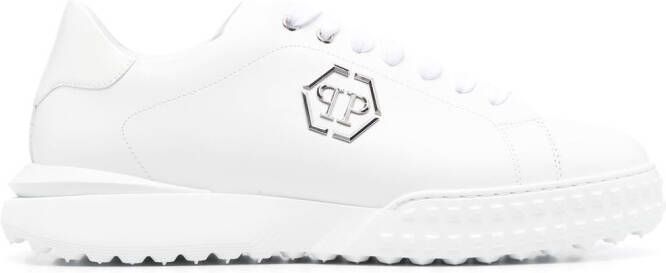 Philipp Plein low-top leather sneakers White