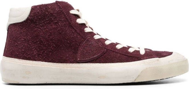 Philippe Model Paris Plaisir high-top sneakers Red
