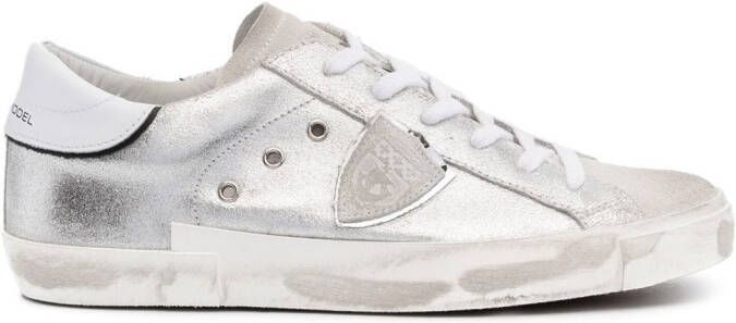 Philippe Model Paris side-logo patch sneakers Silver