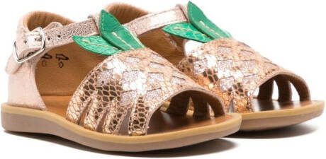 Pom D'api metallic open-toe sandals Pink