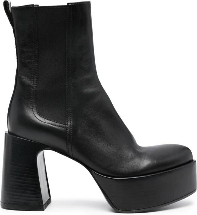 Premiata 95mm leather ankle boots Black