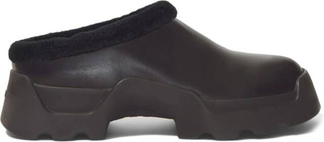 Proenza Schouler Stomp shearling leather mules Black