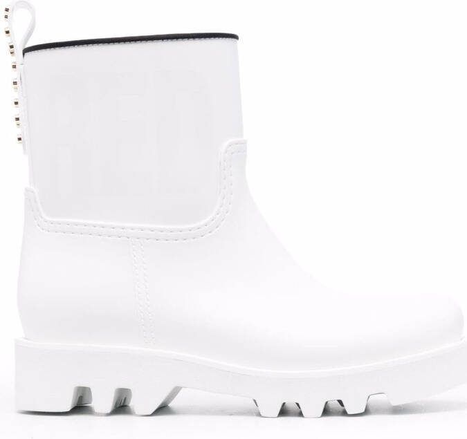 RED(V) 40mm stud-detail boots White
