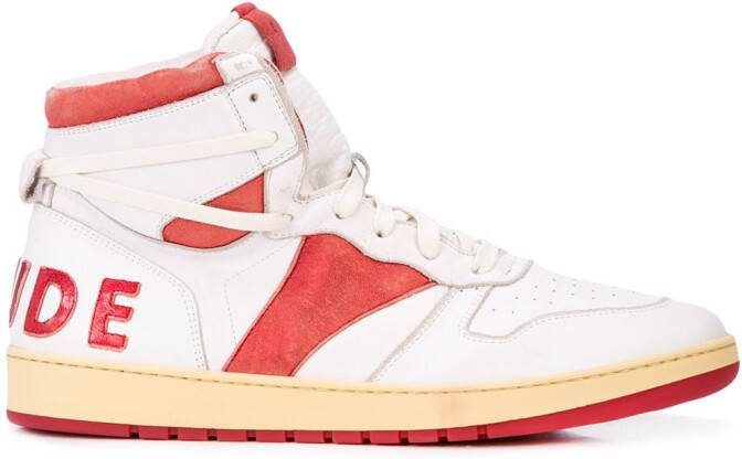 RHUDE Bball Hi-top sneakers White