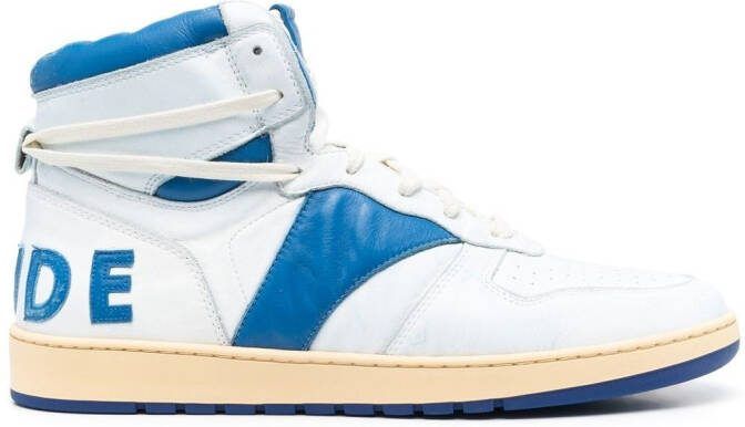 RHUDE Rhecess-Hi leather sneakers White