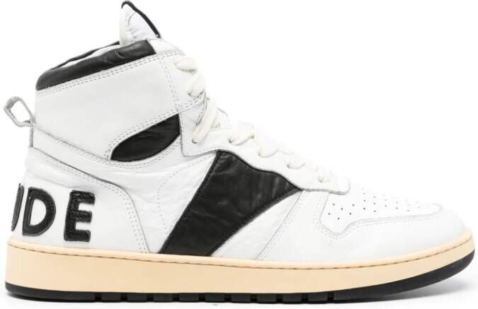 RHUDE Rhecess high-top leather sneakers Black