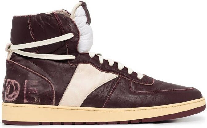 RHUDE Rhecess high top sneakers Red