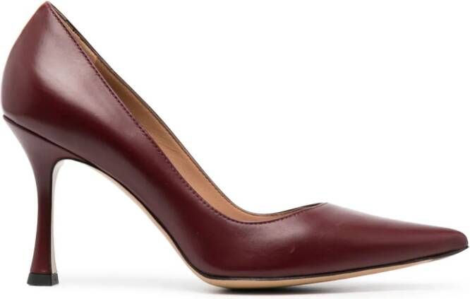 Roberto Festa 95mm pointed leather pumps Red