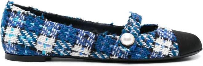 Roberto Festa Divy tweed ballerina shoes Blue