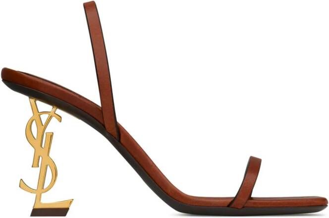 Saint Laurent 85mm Opyum sandals Brown
