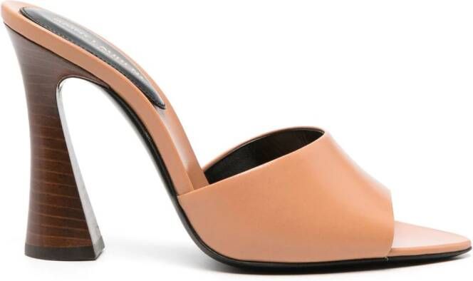 Saint Laurent 105mm Suite leather sandals Neutrals