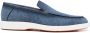 Santoni almond-toe denim loafers Blue - Thumbnail 1