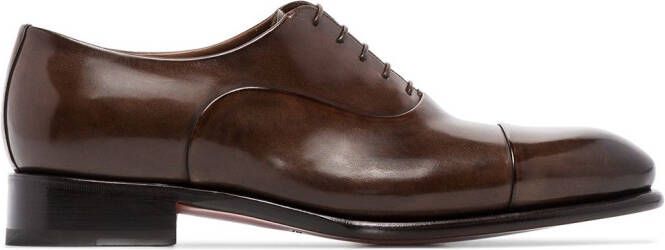 Santoni classic lace-up Oxford shoes Brown