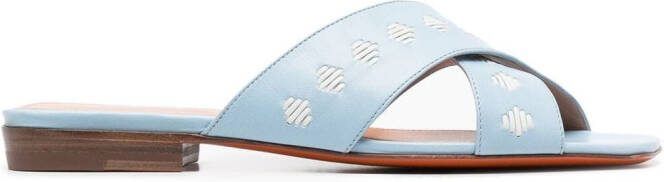 Santoni crossover straps sandals Blue