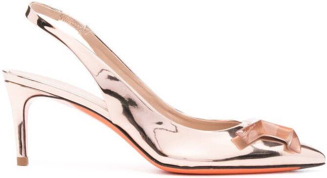 Santoni Gemmy slingback pumps Brown