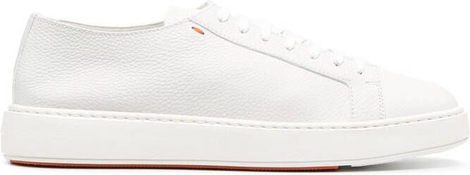 Santoni Grey Lace Up Sneakers