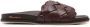 Santoni interwoven-design leather slides Brown - Thumbnail 1