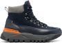 Santoni Lace-up panelled hiking boots Blue - Thumbnail 1