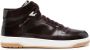 Santoni logo-print high-shine finish sneakers Purple - Thumbnail 1