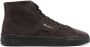 Santoni logo-print suede sneakers Grey - Thumbnail 1