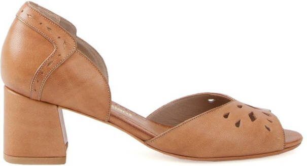 Sarah Chofakian chunky heel sandals Brown
