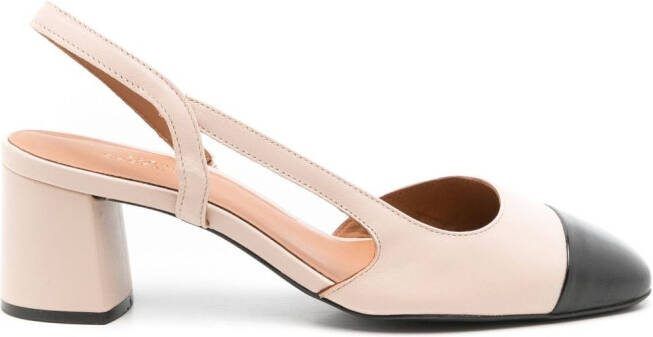 Sarah Chofakian Coucou 65mm slingback pumps Neutrals