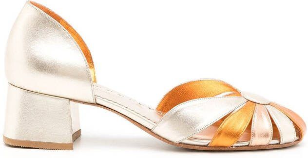 Sarah Chofakian D'orsay Marjorie pumps Metallic