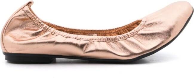 Sarah Chofakian Julia metallic ballerina shoes Gold