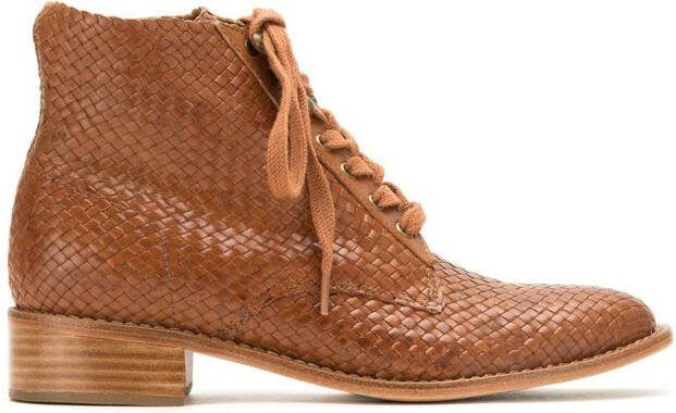 Sarah Chofakian leather ankle boots Brown