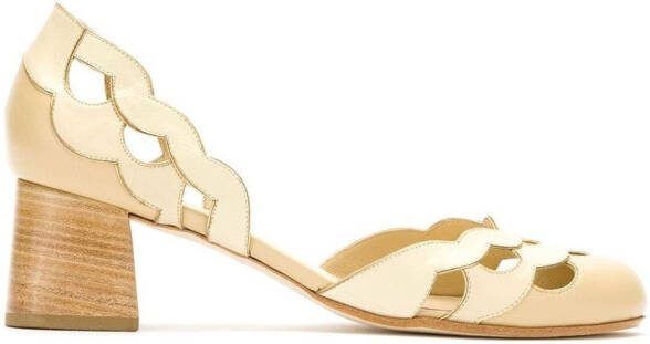 Sarah Chofakian leather Circus pumps Neutrals