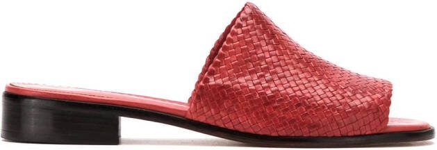 Sarah Chofakian leather sandals Red