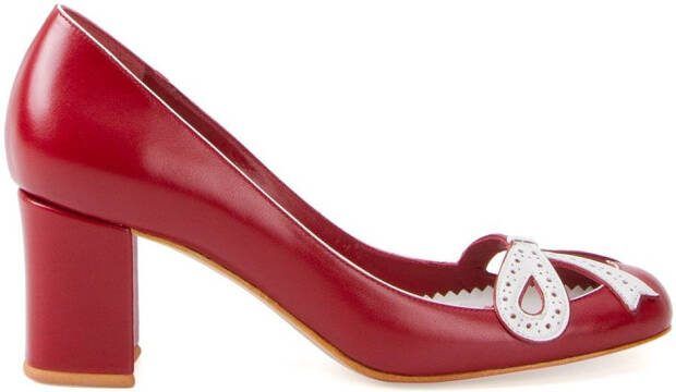 Sarah Chofakian leather pumps Red