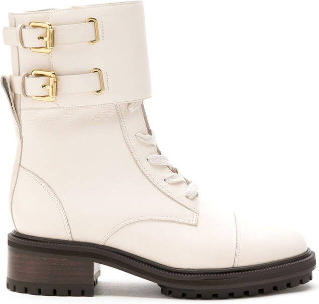 Sarah Chofakian leather Sarah combat boots Neutrals