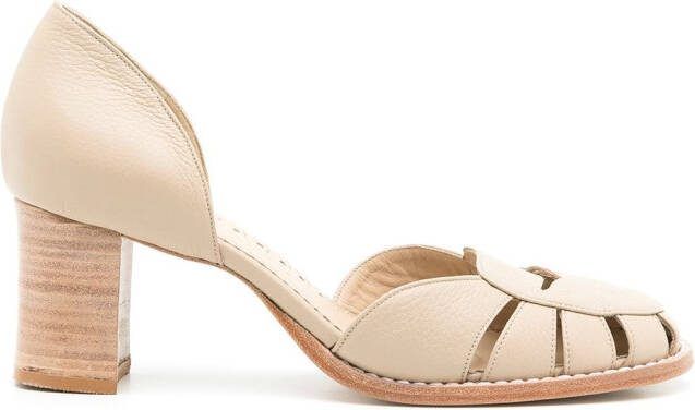 Sarah Chofakian leather Yosemite pumps Neutrals