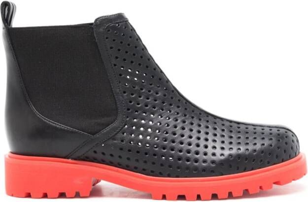 Sarah Chofakian Louis leather ankle boots Black