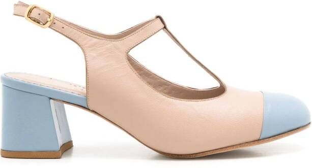Sarah Chofakian Magie 45mm two-tone pumps Neutrals