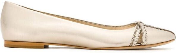 Sarah Chofakian Pati metallic ballerinas Silver