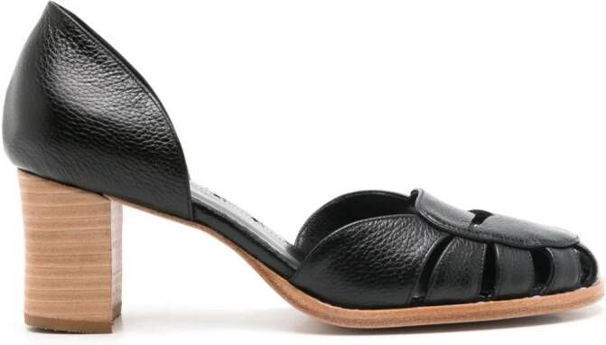 Sarah Chofakian Yosemite 55mm cut-out leather pumps Black