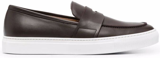 Scarosso Alberto leather penny loafers Brown