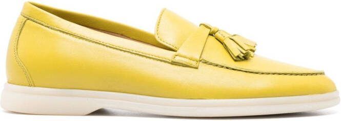 Scarosso Leandra leather loafers Green