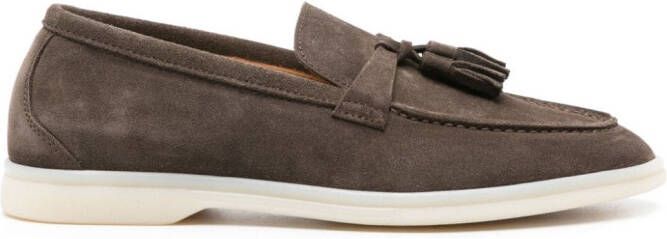 Scarosso Leandra suede loafers Brown