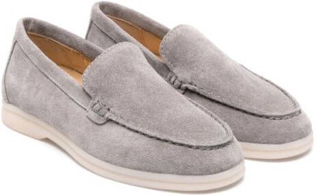 Scarosso Ludovico slip-on suede loafers Grey