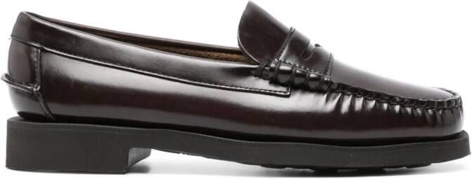 Sebago penny-slot leather loafers Red