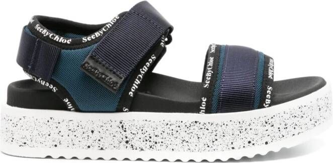 See by Chloé Pipper 45mm flatform sandals Blue