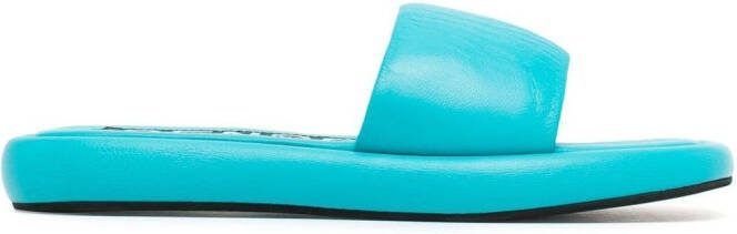 Senso Bentley leather sliders Blue