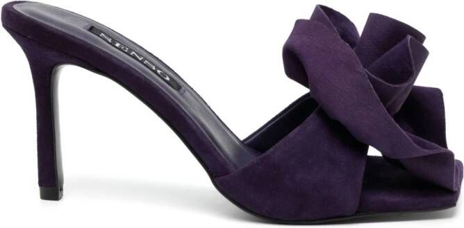 Senso Harlow 85mm floral-appliqué sandals Purple