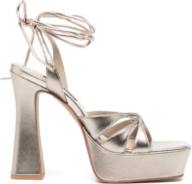 Senso Tahlia 135mm metallic-leather sandals Gold