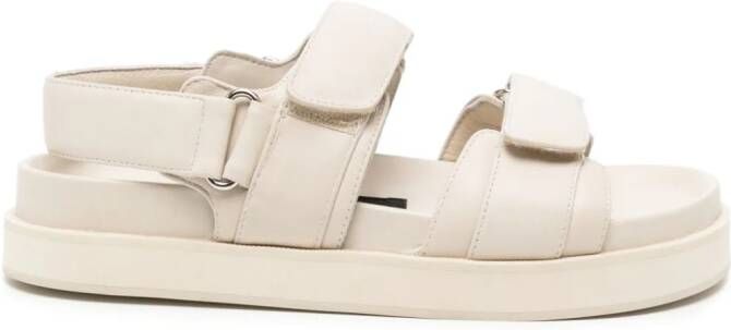 Senso Zina I touch-strap leather sandals Neutrals