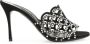 Sergio Rossi 90mm SR Mermaid leather sandals Black - Thumbnail 1